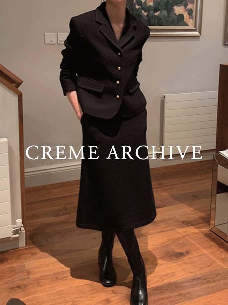 [당일출고] [Crème Archive] Etude Skirt - Black