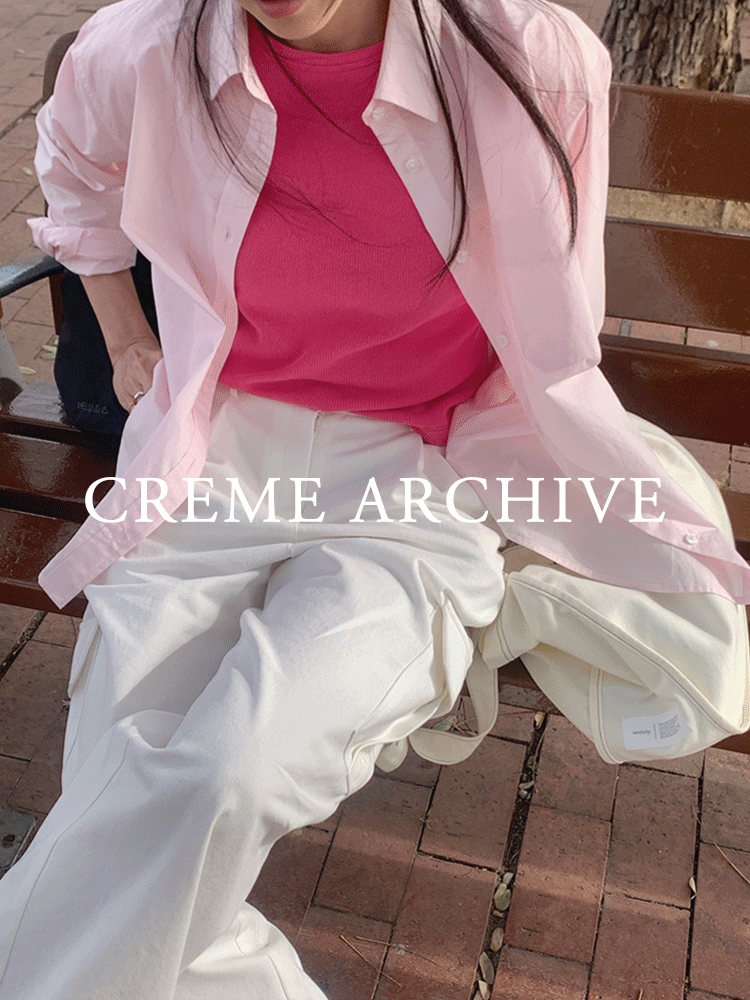 [White 당일출고] [Crème Archive] Monde Shirt - Pale Pink