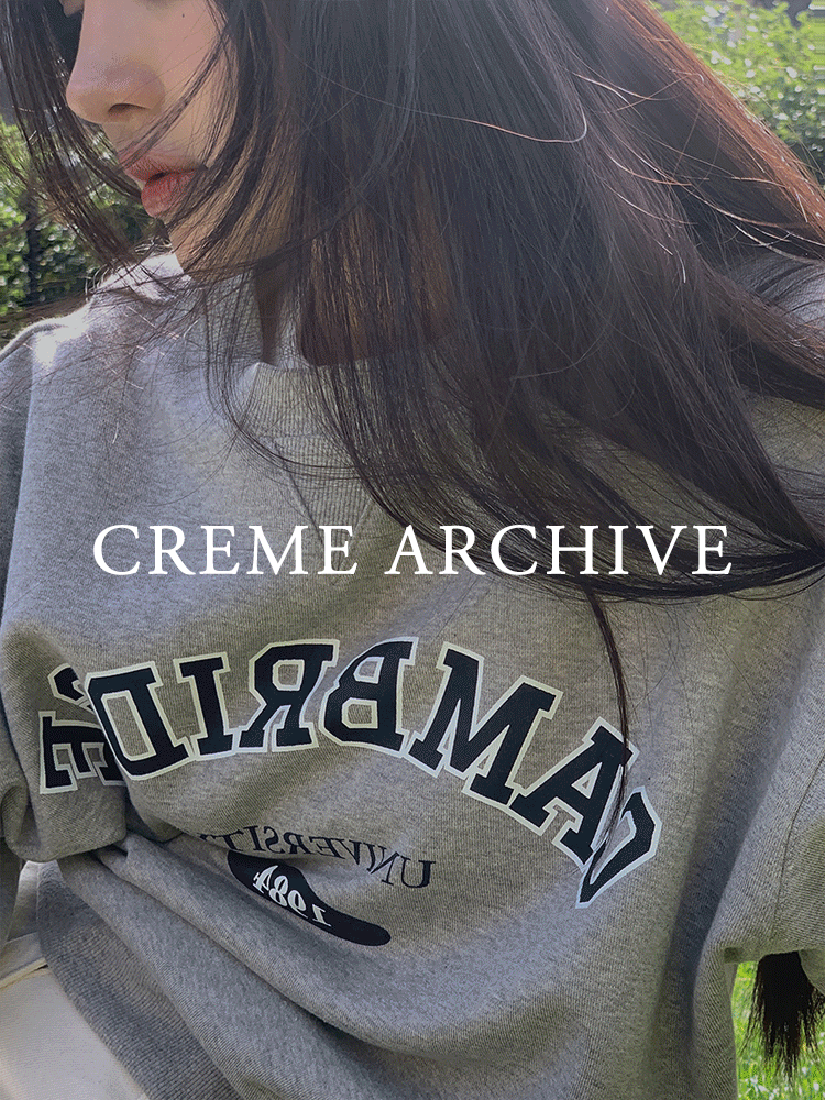 [당일출고] [Crème Archive] 캠브릿지 맨투맨