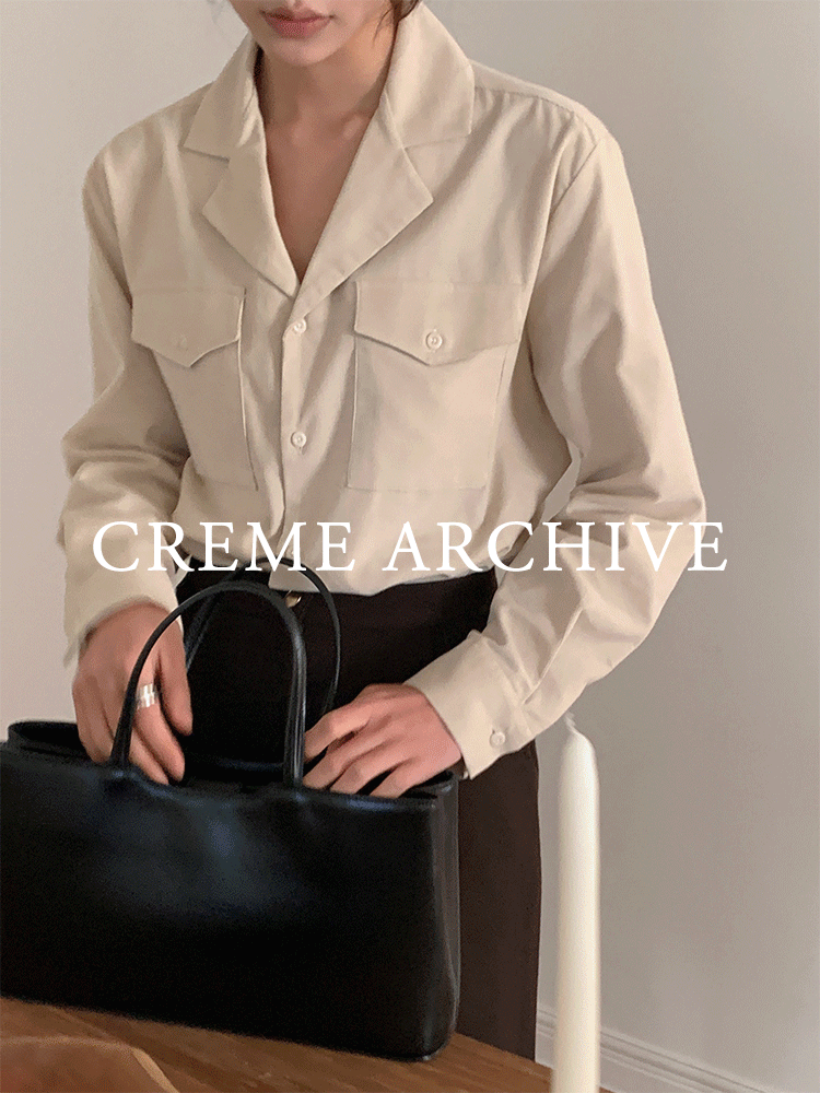 [당일출고] [Crème Archive] 모건 코듀로이 셔츠